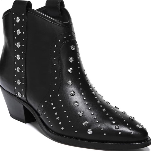 ❤️SOLD❤️ Sam Edelman Brian western ankle boot bootie stud - Picture 2 of 7